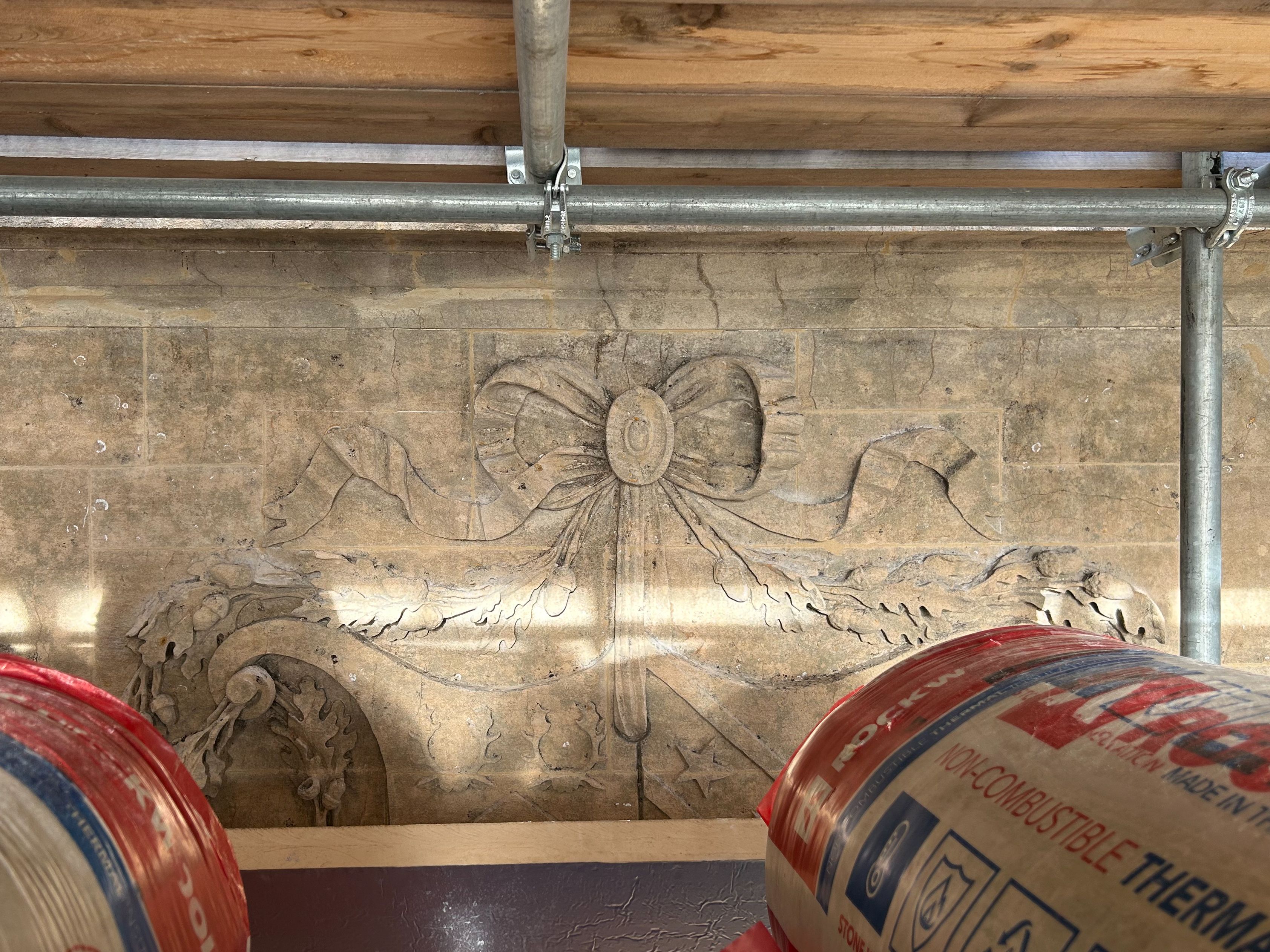 moulded stonework ribbon