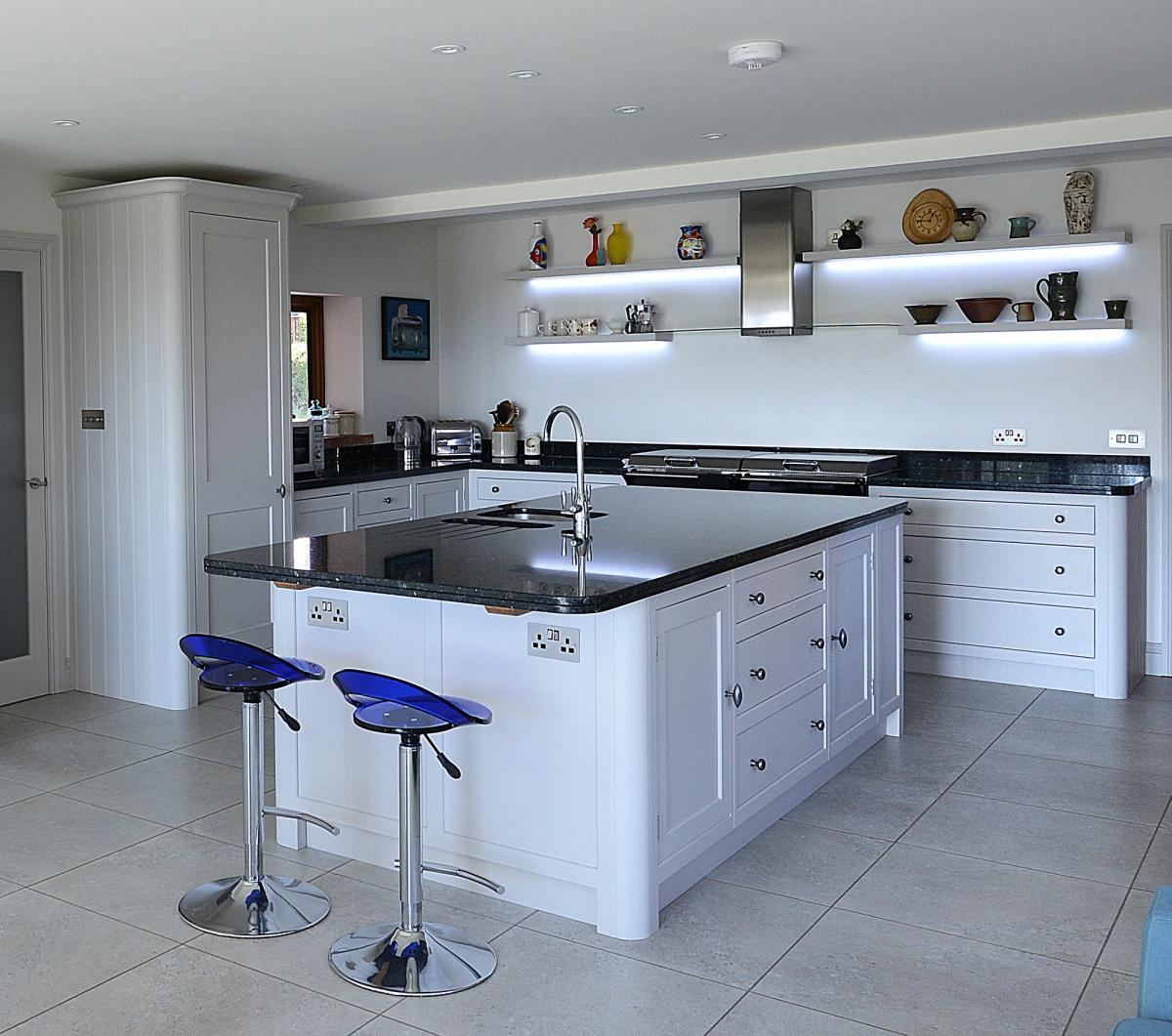 Painted kitchen and granite worktop