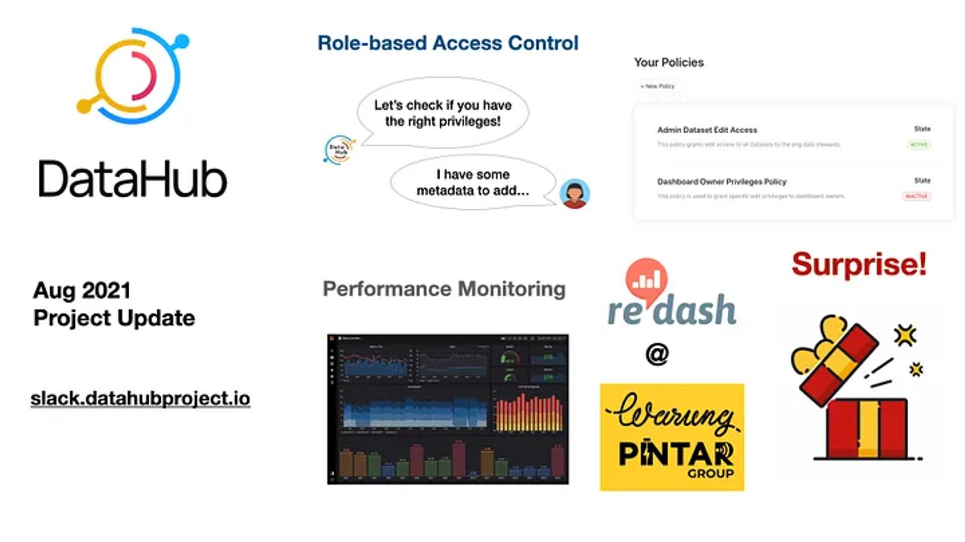 DataHub Aug 2021 Project Update