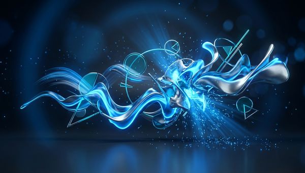 Dynamische lichtvormen en geometrische animatie elementen