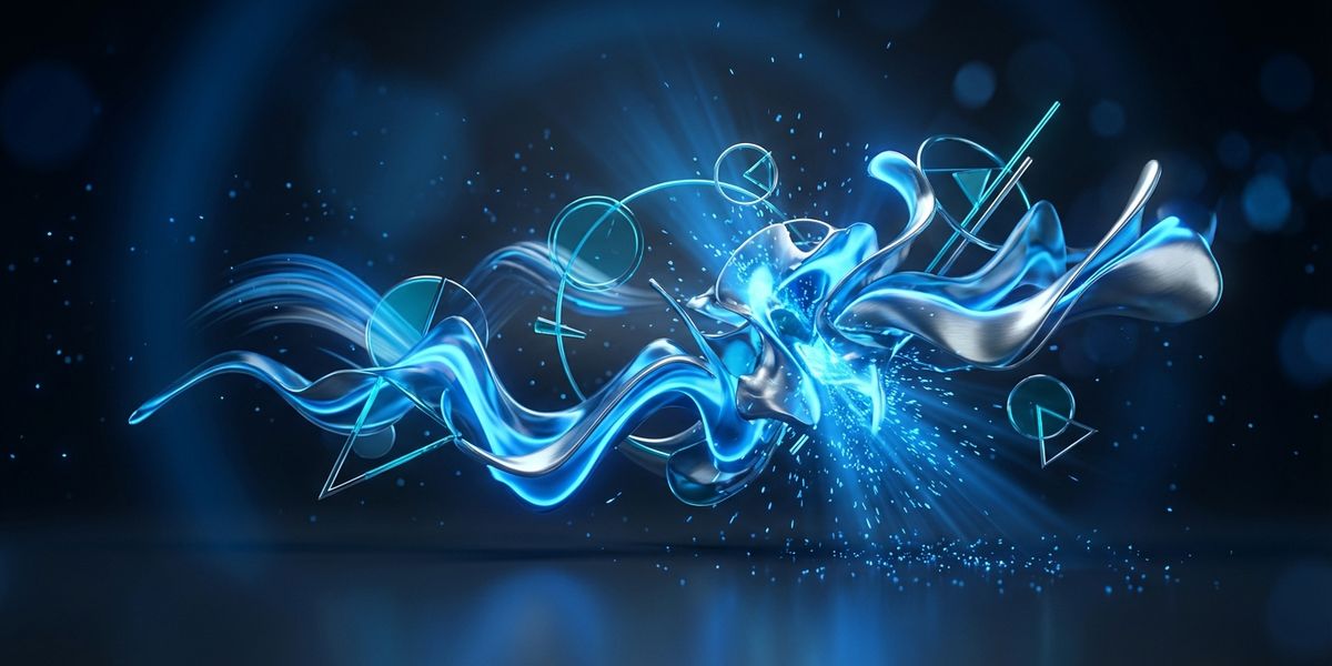 Dynamische lichtvormen en geometrische animatie elementen