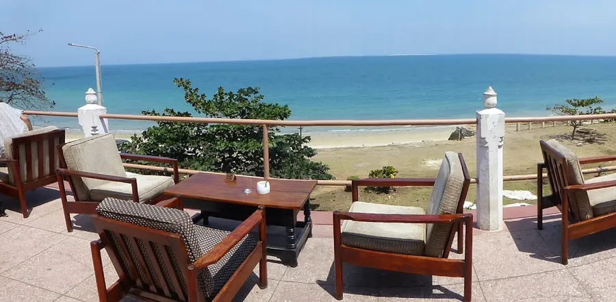 Africa House terrace overlooking the Indian Ocean