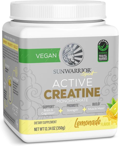 Creatine Monohydrate Powder Micronized PreWorkout Recovery Supplement Support Muscle Building Strength Training Cognition Vegan & Keto Friendly, Easily Mixes 50 Servings Lemonade Flavored