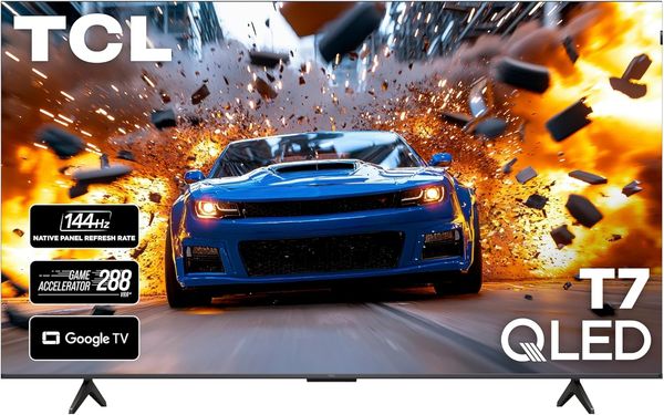 TCL 65T7 4K QLED HDR Smart Google TV, 120Hz-144Hz, Dolby Atmos