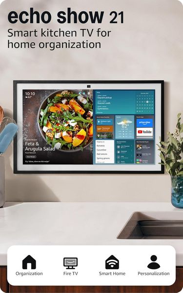 Echo Show 21, 21" Full HD kitchen hub with Fire TV and Alexa+