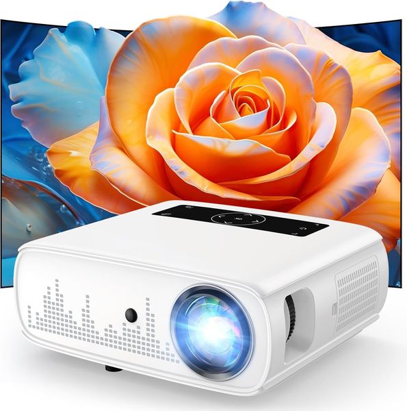 Groview Projector: 15000lux, 490 ANSI, 1080P, WiFi, Bluetooth, 4K Support, 300"