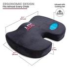 Seat Cushion, Memory Foam Chair Pad Cushion for Back Tailbone Pain Relief Black