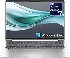 HP EliteBook Laptop Computer for Business with Copilot AI, Intel Core Ultra 7 255U (12C/14T), 16GB DDR5 RAM, 1TB SSD, 16" FHD+, Fingerprint Reader, Thunderbolt 4, Silver, Windows 11 Pro