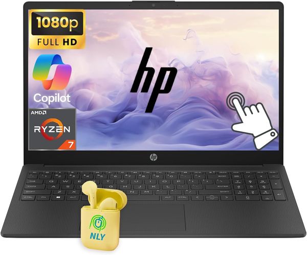 HP 15.6" FHD Touch Laptop, AMD Ryzen 7, 32GB RAM, 2TB Storage, Windows 11