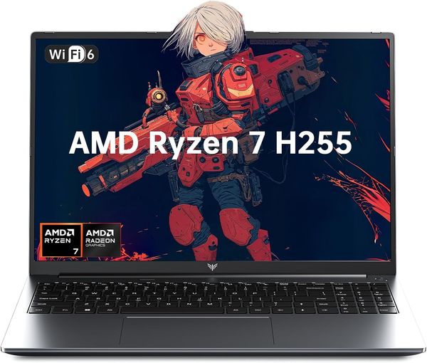 MALLRACE 16" Gaming Laptop, AMD Ryzen 7 H255, 16GB DDR5, 512GB SSD, Radeon 780M