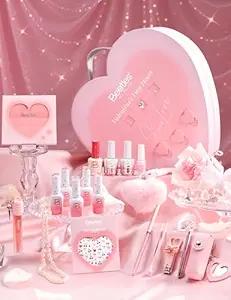 Beetles Spring Romantic Gel Nail Polish Kit – International Women's Day Gift for Her, Treat Yourself Self Care Gift Set with Pink & Rosy Gel Colors, DIY At-Home Manicure Kit for Spring & Mother's Day