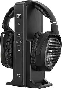 Sennheiser RS 175 RF Wireless Headphones for TV System with Bass Boost and Surround Sound Modes, Compact and Ergonomic, Wireless TV Listening, Black