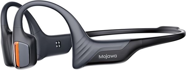 Purra Run Bone Conduction Headphones, Open-Ear Bluetooth, IP67 Waterproof, Black