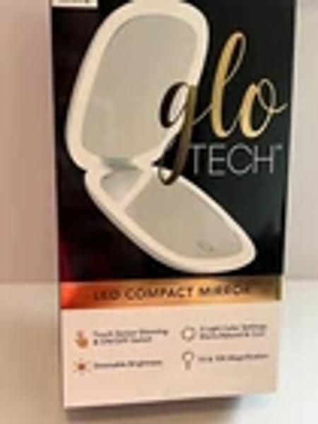 GLO TECH LED COMPACT Magnifying Small Mirror 1X & 10X Travel 4” *White Or Black*