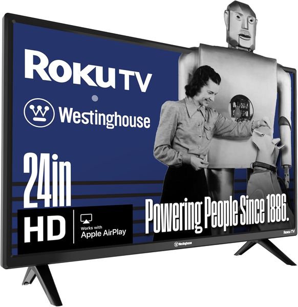Westinghouse 24" Roku Smart TV, HD, Wi-Fi, Bluetooth, AirPlay, Alexa, Google Assistant
