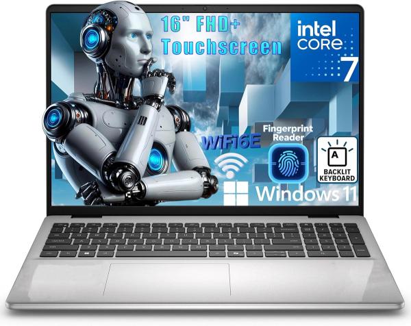 Dell 16 Laptop Computer, Intel Core 7 150U Processor, 16" FHD+ IPS Touchscreen Anti-Glare Display, 32GB DDR5 RAM, 1TB PCIe SSD, WiFi 6E, Bluetooth 5.3, Backlit Keyboard, Windows 11 Home