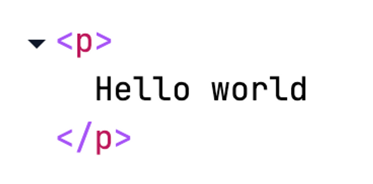 <p>Hello world</p>