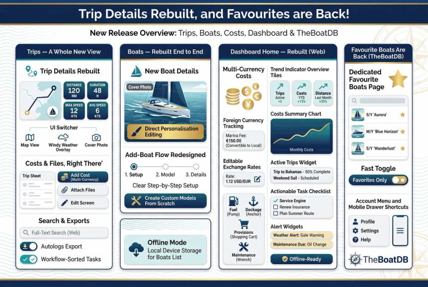 Trip Details Rebuilt, and Favourites are Back!