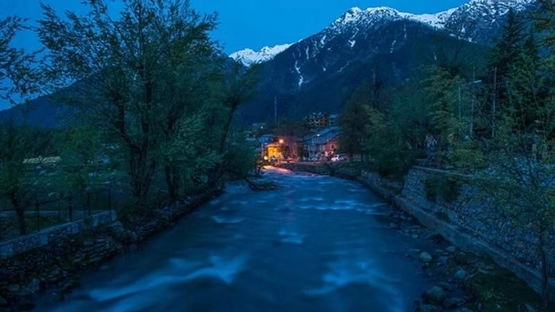 Peaceful morning view in Pahalgam Tourism destination