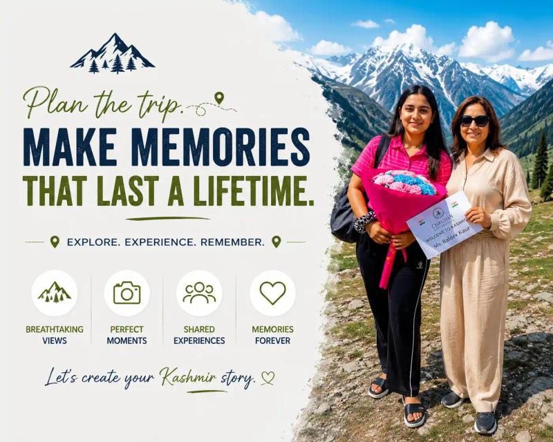 Happy travellers creating memorable moments near Thajiwas Glacier Sonamarg during their Kashmir trip.