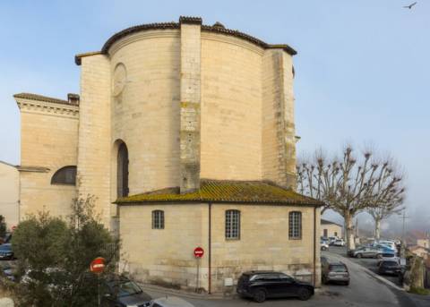 Chevet (abside sud-est) de l'Église Saint-Nicolas de Nérac, classée Monument Historique en 1988