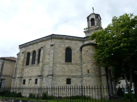 Temple protestant de Nérac, édifié en 1858 par l'architecte Victor Baltard, façade principale