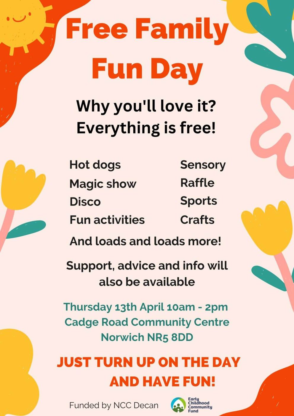 Cadge Road Community Centre Fun Day Thursday 13th April 2023