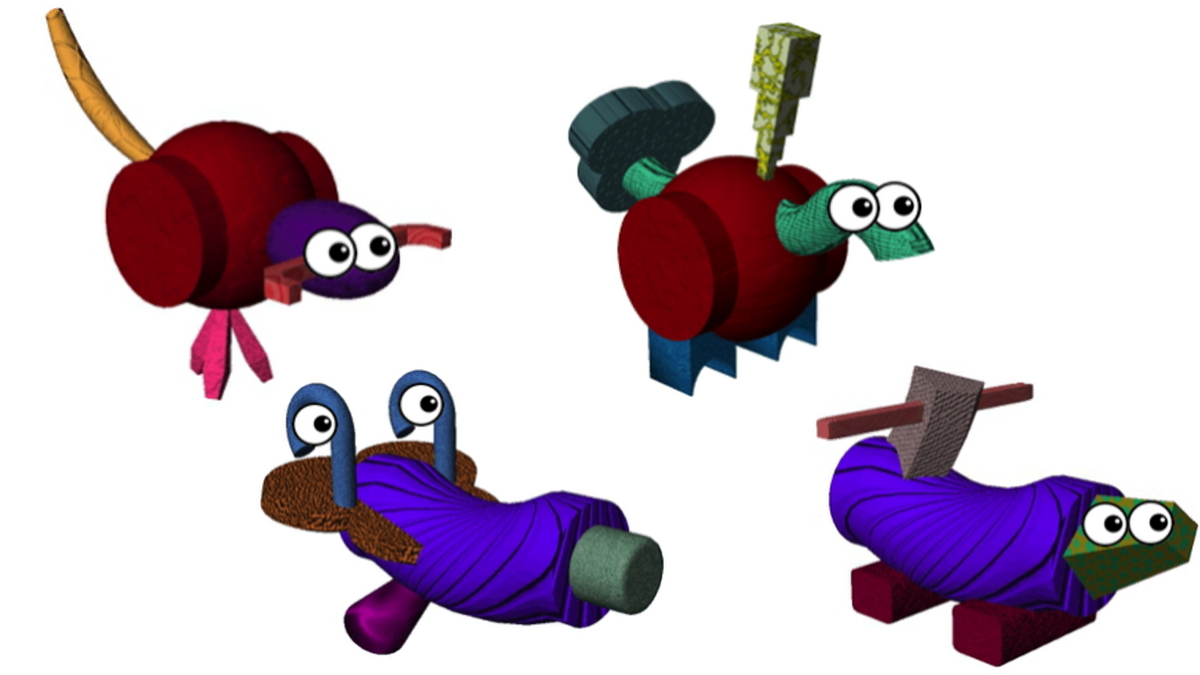 An image of example stimuli used in the study