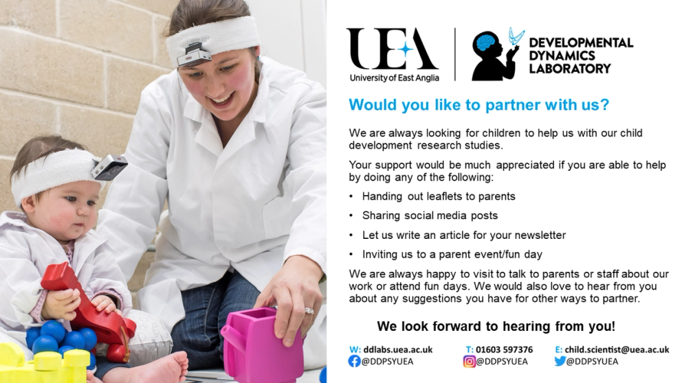 Image showing a child scientist taking part in research at the UEA Developmental Lab