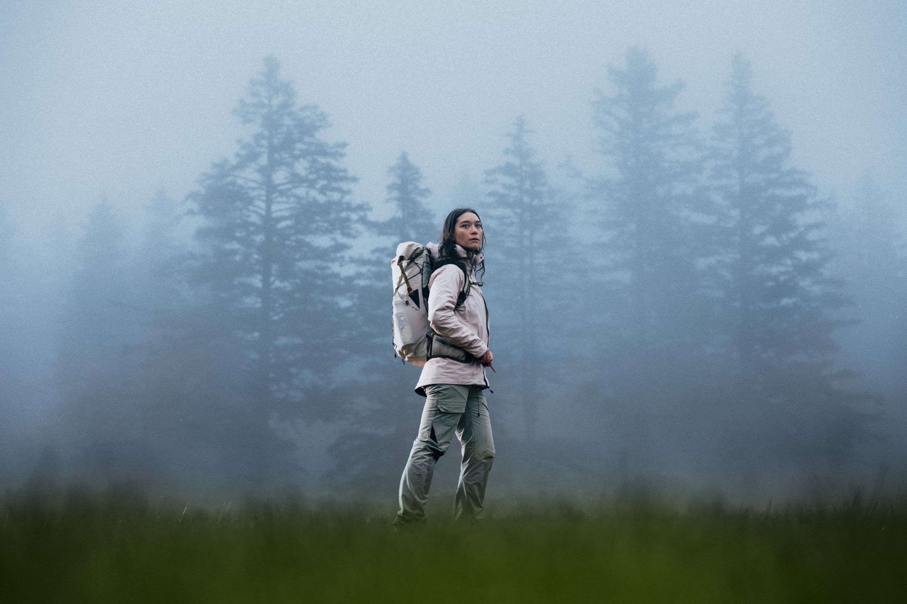 Woman standing on field