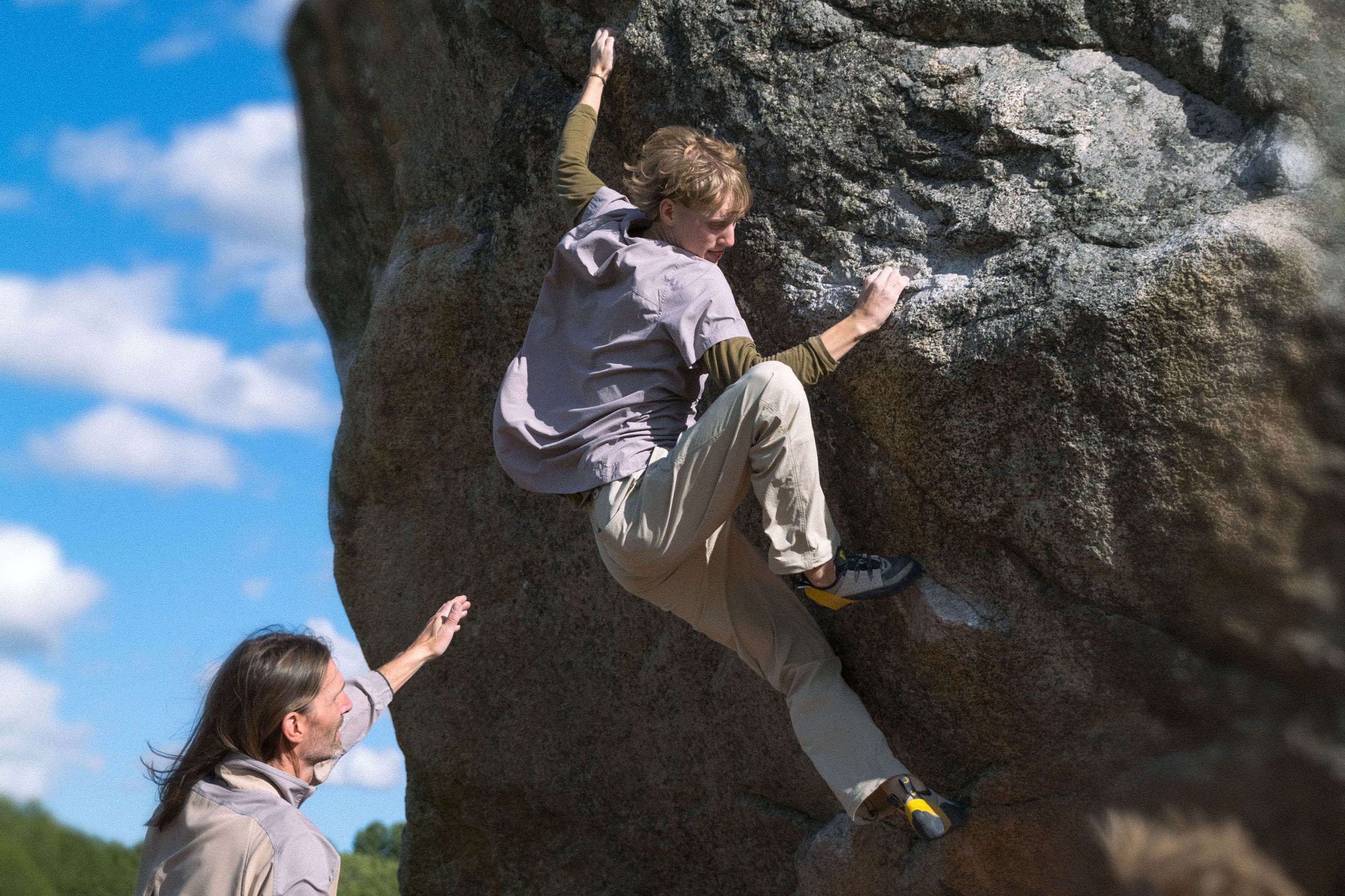 Man bouldering