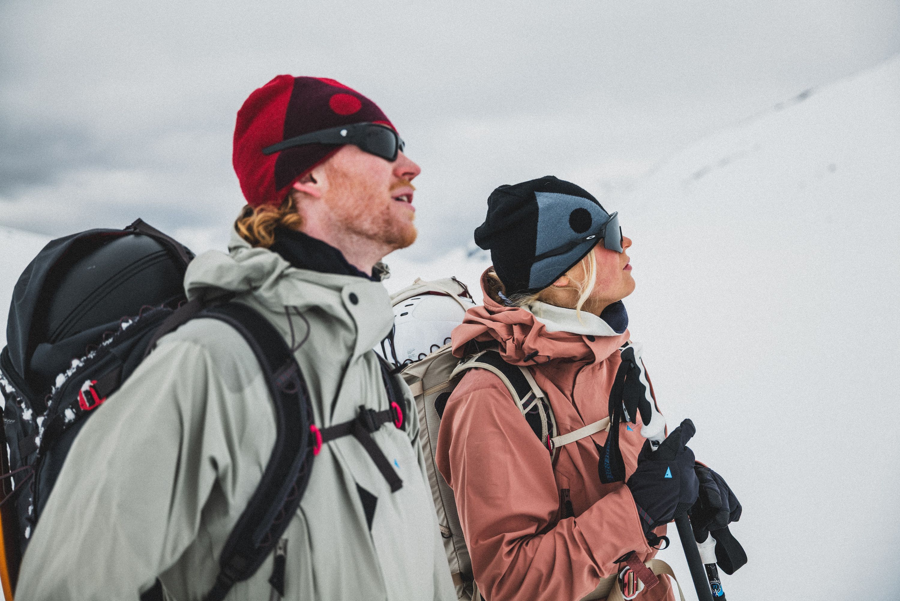 Woman ski mountaineering