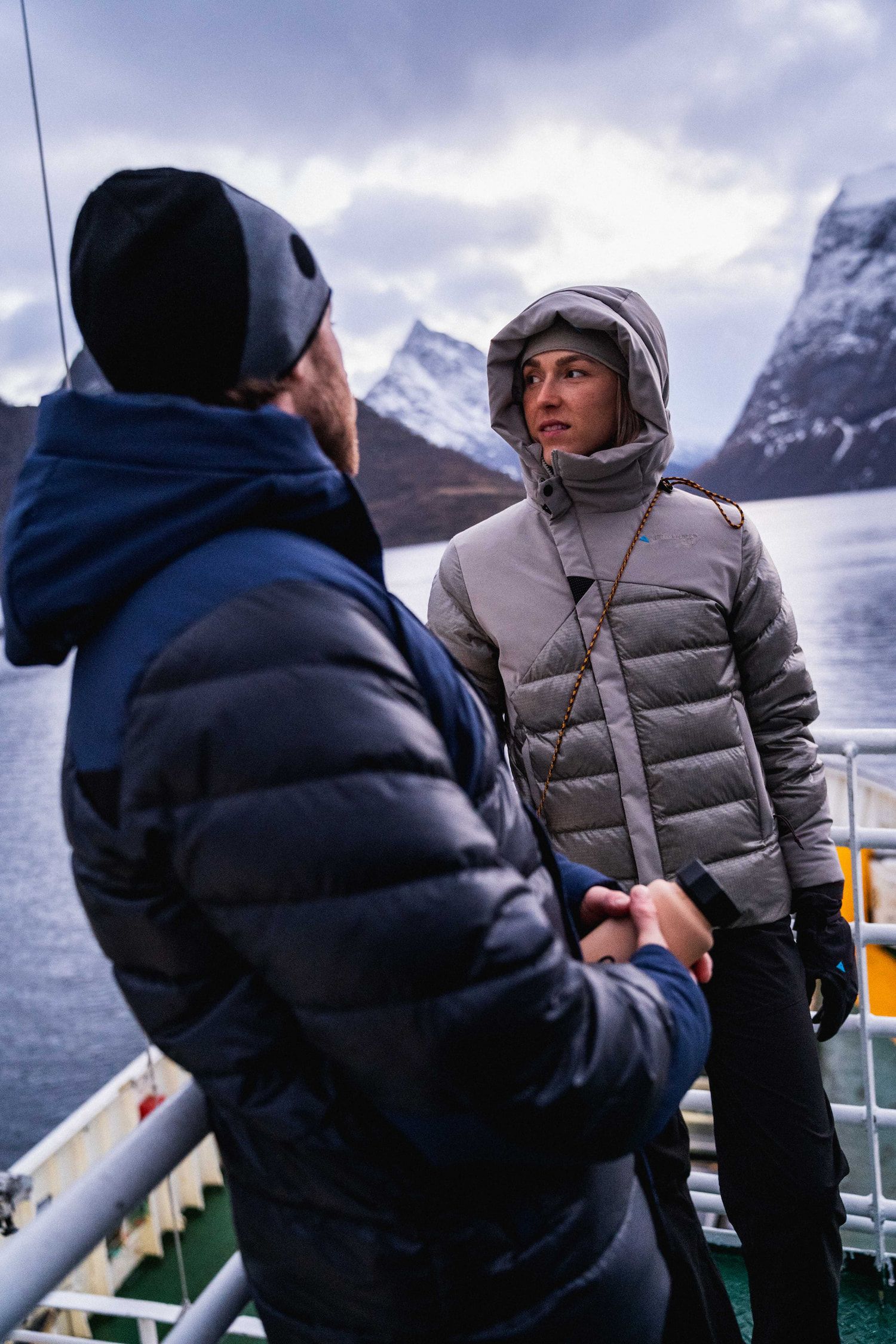 Man and woman on a ferry