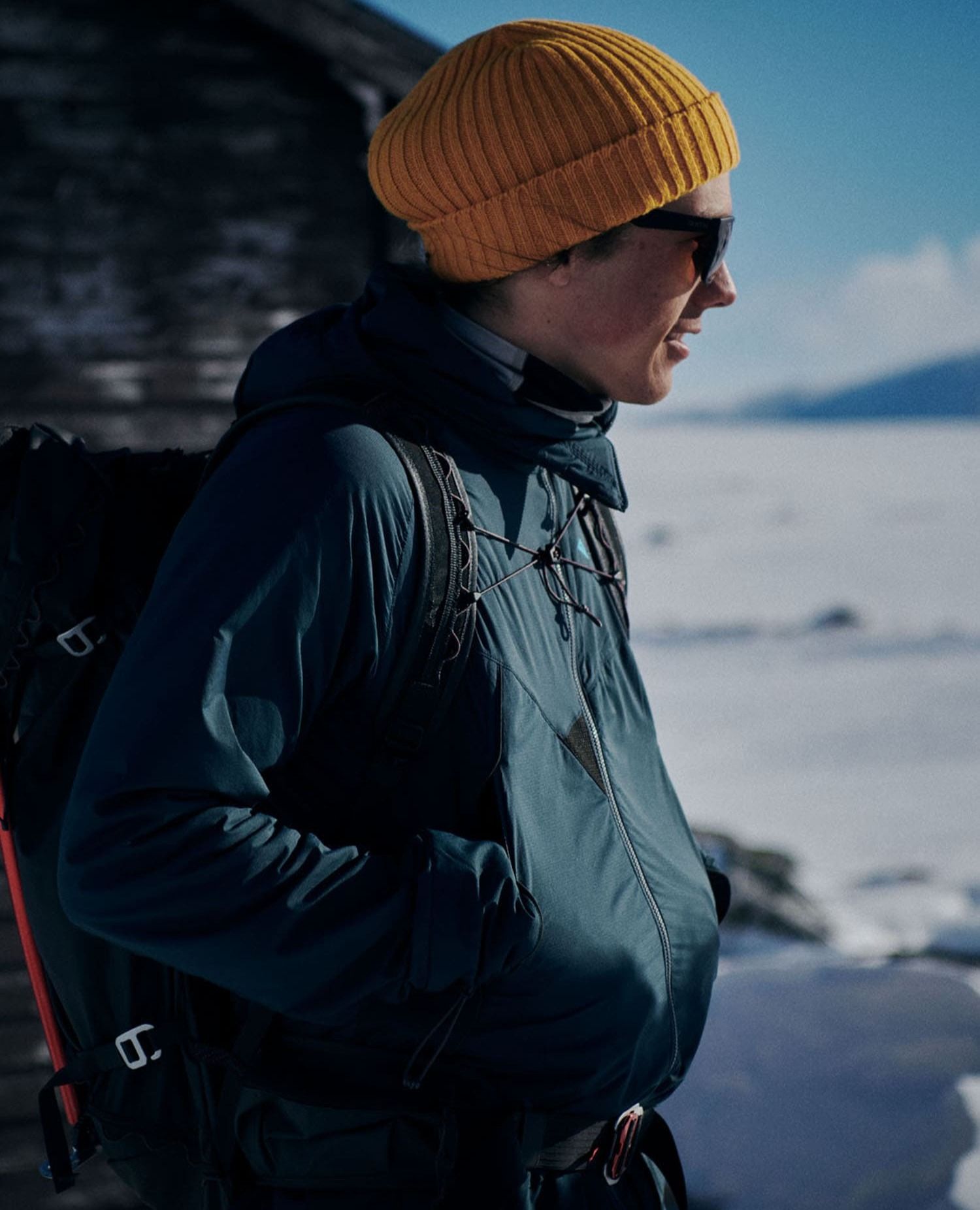 Vale jacket in the snowy landscape