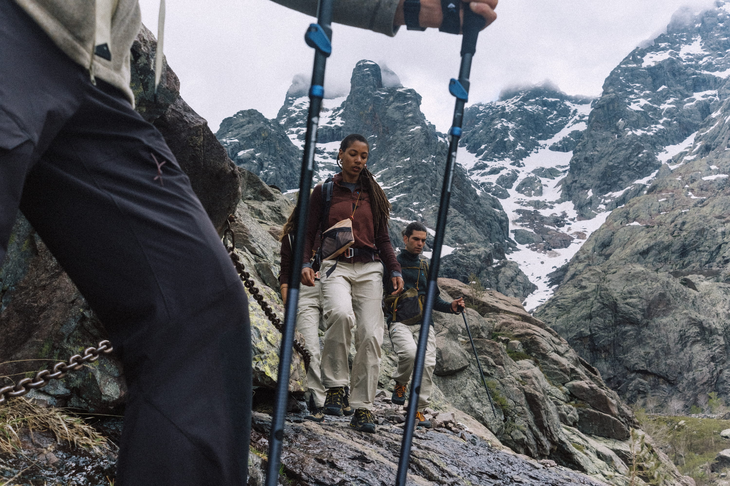 People hiking GR20