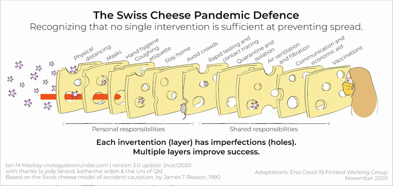 The Swiss Cheese Pandemic Defence System