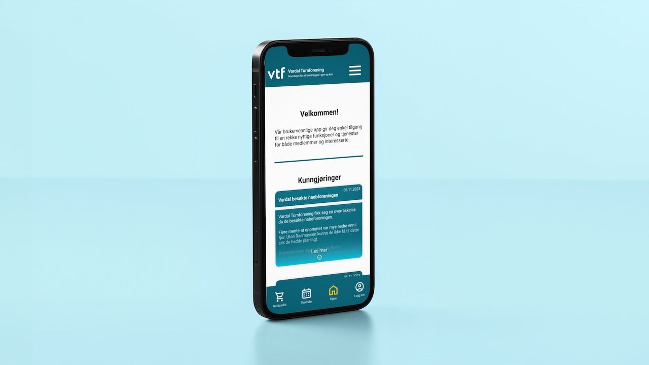 Vårt redesign av Vardal turnforenings app.