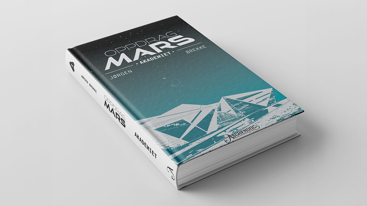 Redesign av bokserien «Oppdrag Mars». Mockup.