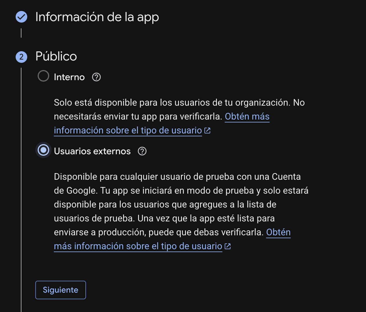 Configuración de la pantalla de consentimiento de OAuth en Google Cloud