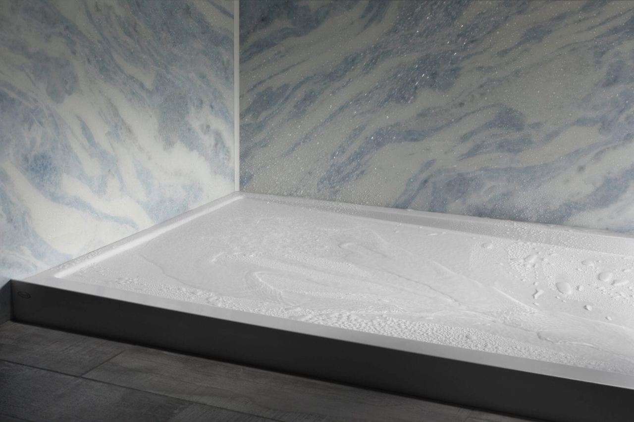 KOHLER shower enclosure and base