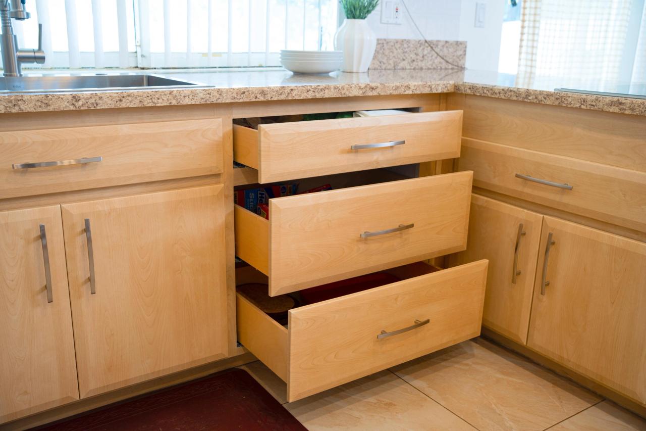 freshly refaced kitchen cabinets and drawers
