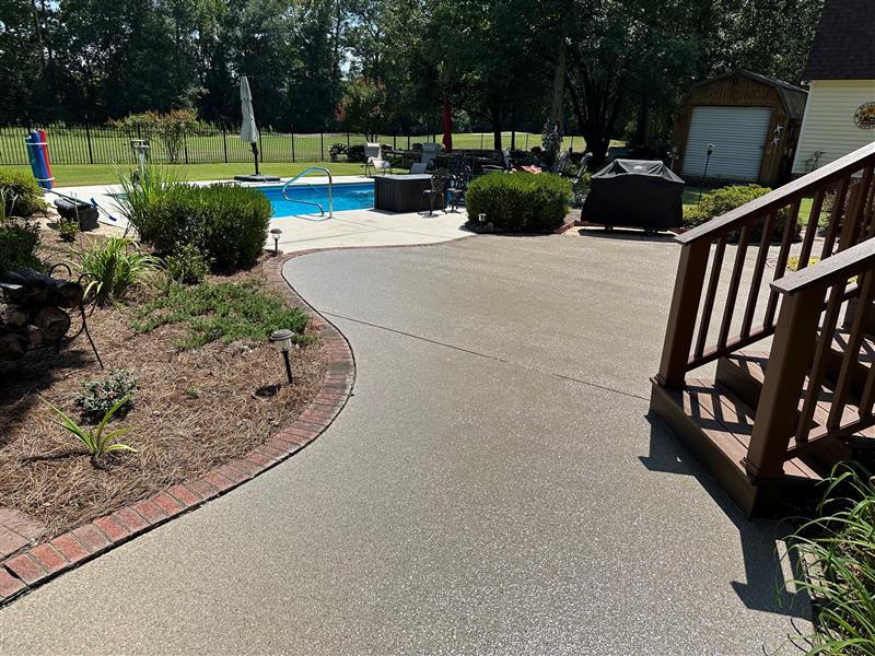 walkway with polyurea coating