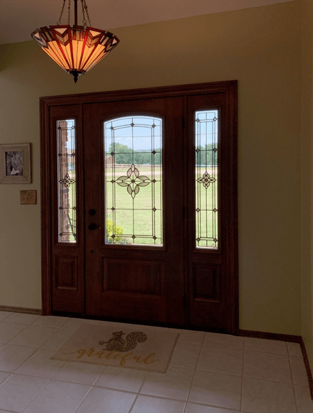 entry door with glass insert