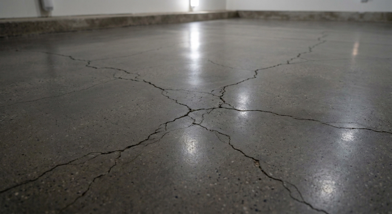cracked basement floor