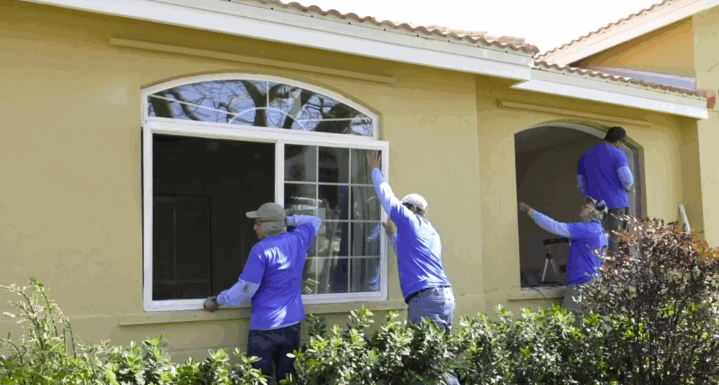Renuity licensed crew installing new windows
