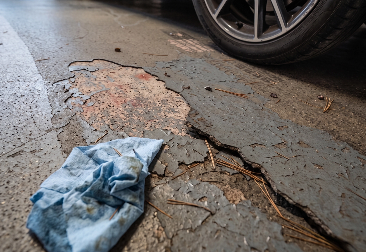 hot tire pickup on epoxy floor