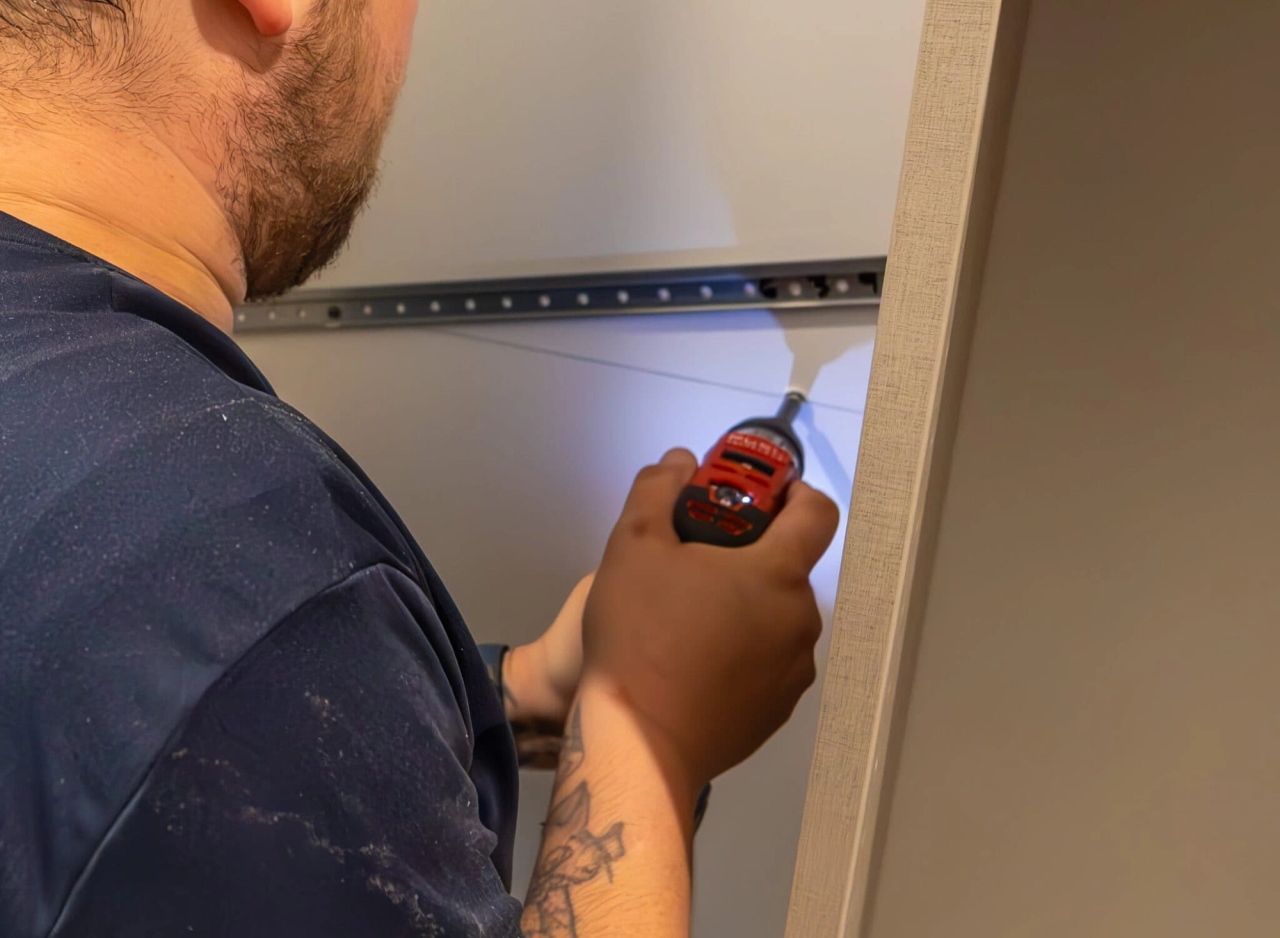 Installing a closet track