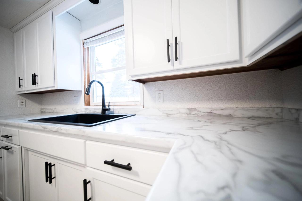 freshly refaced kitchen cabinets