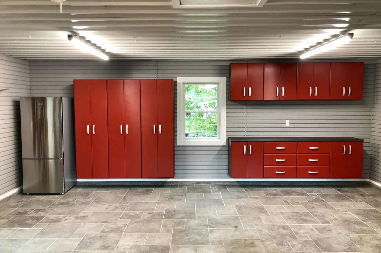 red cabinet