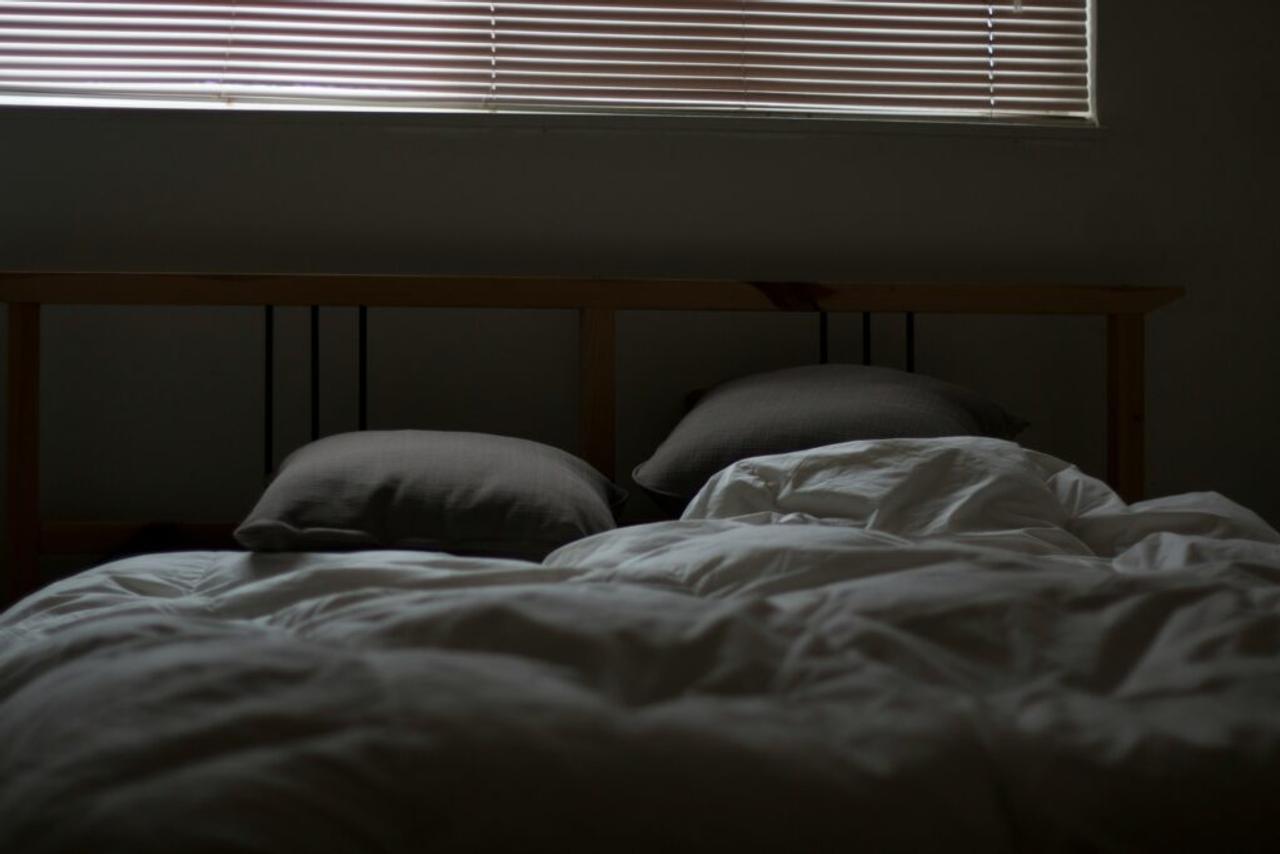 bed in early morning light